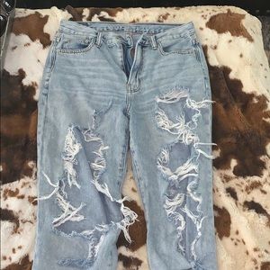 American Eagle Ripped Mom Jeans